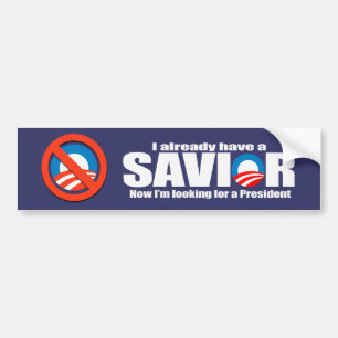 Anti-Obama - Ik heb al een redder. Bumpersticker