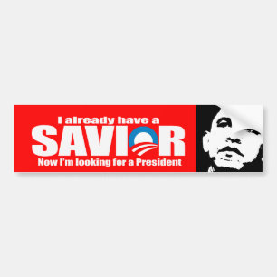 Anti-Obama - Ik heb al een redder. Bumpersticker