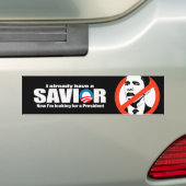 Anti-Obama - Ik heb al een redder. Bumpersticker (Op auto)