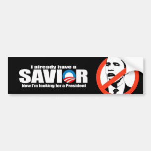 Anti-Obama - Ik heb al een redder. Bumpersticker