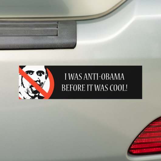Anti-Obama - ik was eerder anti-Obama Bumpersticker (Op auto)
