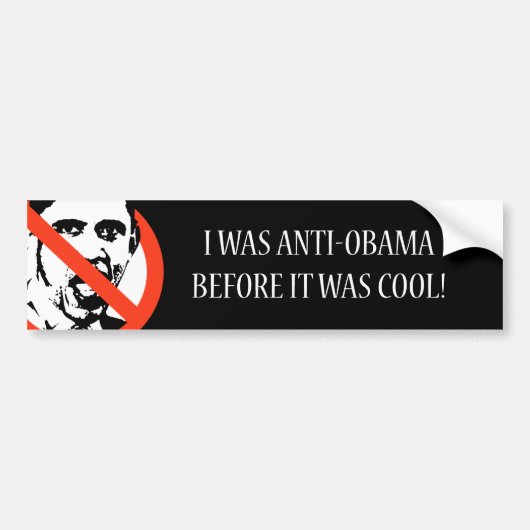 Anti-Obama - ik was eerder anti-Obama Bumpersticker (Voorkant)