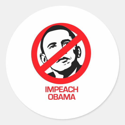 Anti-Obama - Impeach Obama Ronde Sticker (Voorkant)