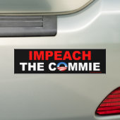 anti-Obama "Impeach the Commie"-bumpersticker Bumpersticker (Op auto)