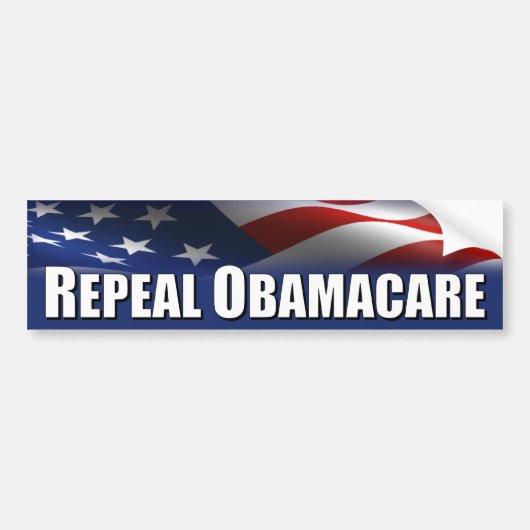 Anti-Obama - intrekking OBAMACARE Bumpersticker (Voorkant)