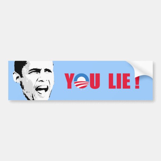 Anti-Obama - je liegt Bumpersticker (Voorkant)
