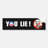 Anti-Obama - je liegt over Bumpersticker wit (Voorkant)