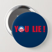 Anti-Obama - je liegt Ronde Button 4,0 Cm (Voorkant /achterkant)