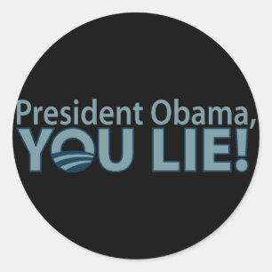 Anti-Obama, je liegt! Ronde Sticker