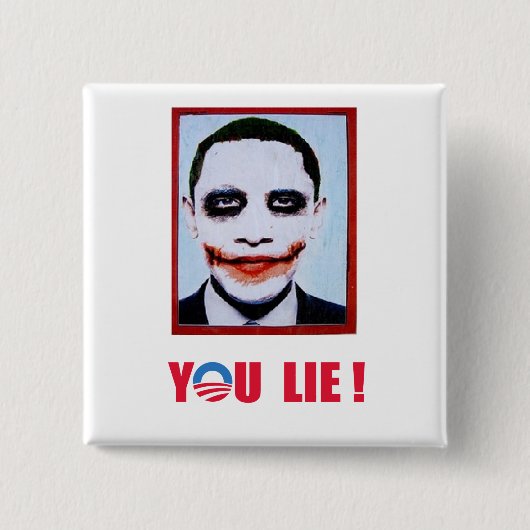 Anti-Obama - je liegt Vierkante Button 5,1 Cm (Voorkant)