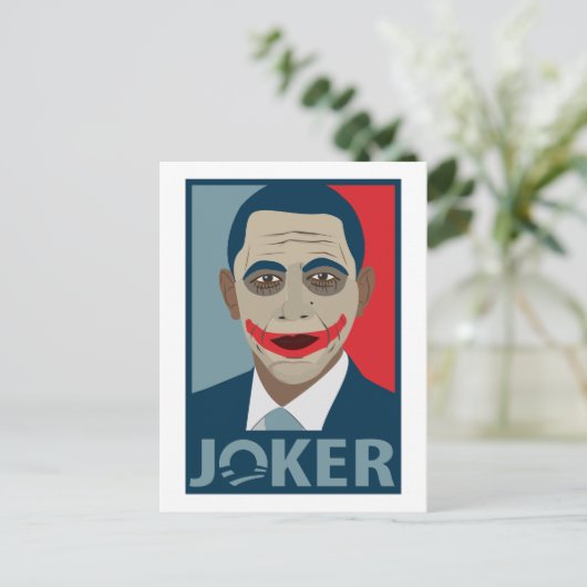 Anti-Obama Joker Briefkaart (Staand voorkant)
