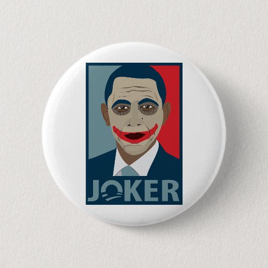 Anti-Obama Joker Ronde Button 5,7 Cm (Voorkant)