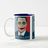 Anti-Obama Joker Socialist Tweekleurige Koffiemok (Links)