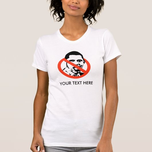 Anti-Obama, JOUW TEKST HIER T-shirt (Voorkant)