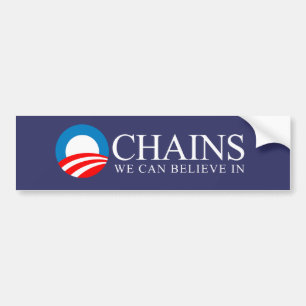 Anti-Obama - Ketens die we in wit kunnen geloven Bumpersticker