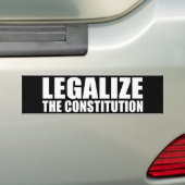 ANTI-OBAMA- legaliseren van de grondwet Bumpersticker (Op auto)