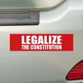 ANTI-OBAMA- legaliseren van de grondwet Bumpersticker (Op auto)