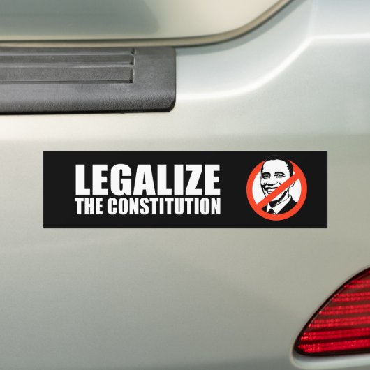 ANTI-OBAMA- legaliseren van de grondwet Bumpersticker (Op auto)