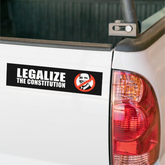 ANTI-OBAMA- legaliseren van de grondwet Bumpersticker (Op Truck)