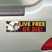anti-Obama "Live Free or Die"-bumpersticker Bumpersticker (Op auto)
