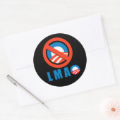 Anti-Obama - LMAO Ronde Sticker (Envelop)