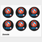 Anti-Obama - LMAO Ronde Sticker (Vel)