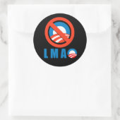 Anti-Obama - LMAO Ronde Sticker (Tas)