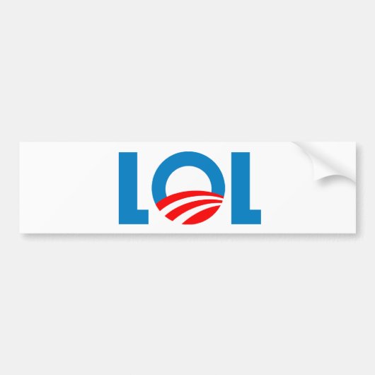Anti-Obama - LOL Bumpersticker (Voorkant)