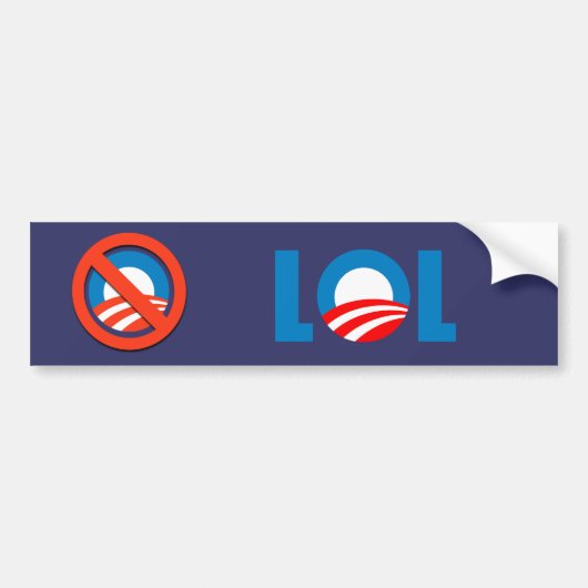 Anti-Obama - LOL Bumpersticker (Voorkant)