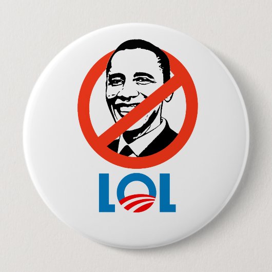 Anti-Obama - LOL Ronde Button 4,0 Cm (Voorkant)