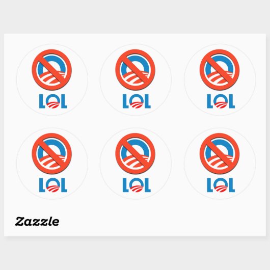 Anti-Obama - LOL Ronde Sticker (Vel)