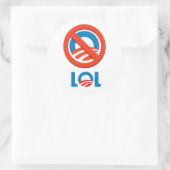 Anti-Obama - LOL Ronde Sticker (Tas)