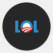 Anti-Obama - LOL Ronde Sticker (Voorkant)