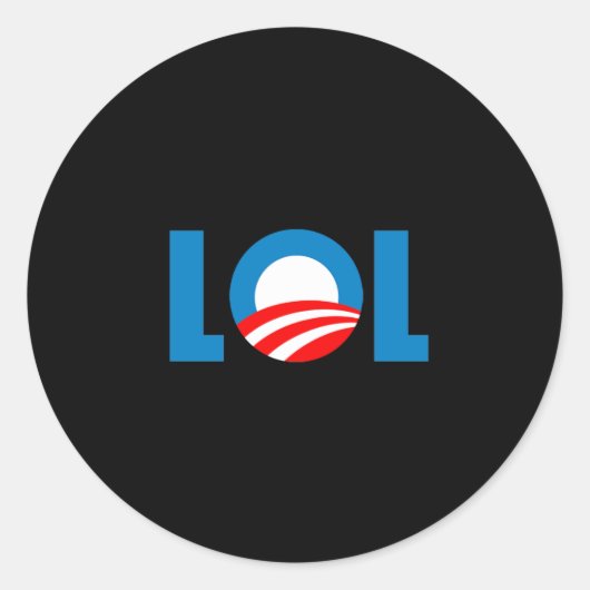 Anti-Obama - LOL Ronde Sticker (Voorkant)
