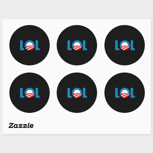 Anti-Obama - LOL Ronde Sticker (Vel)