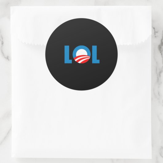 Anti-Obama - LOL Ronde Sticker (Tas)