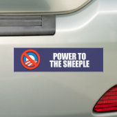 ANTI-OBAMA — Macht aan de mantel Bumpersticker (Op auto)
