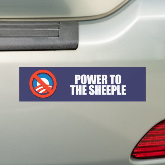 ANTI-OBAMA — Macht aan de mantel Bumpersticker (Op auto)