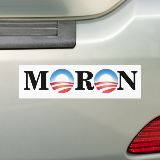 Anti-Obama Moron Bumper Stick Bumpersticker (Op auto)