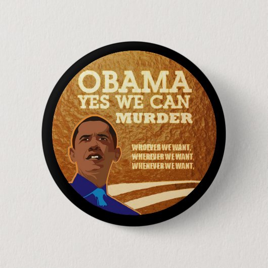 Anti-Obama Murder INc. Ronde Button 5,7 Cm (Voorkant)