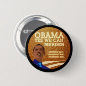 Anti-Obama Murder INc. Ronde Button 5,7 Cm (Voorkant /achterkant)