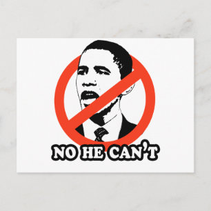 ANTI-OBAMA / NEE DAT HIJ NIET KAN VERZENDEN BRIEFKAART