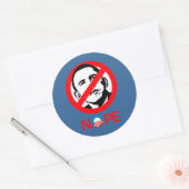 Anti-Obama - Nee Ronde Sticker (Envelop)