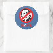Anti-Obama - Nee Ronde Sticker (Tas)