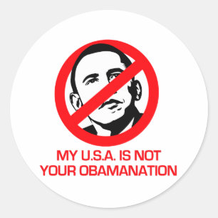 Anti-Obama - Niet je Obamanatie Ronde Sticker