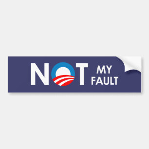 Anti-Obama - Niet mijn breuklijn wit Bumpersticker