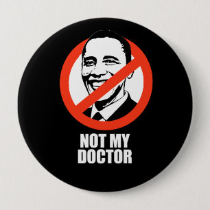 Anti-Obama - niet mijn dokter Ronde Button 4,0 Cm