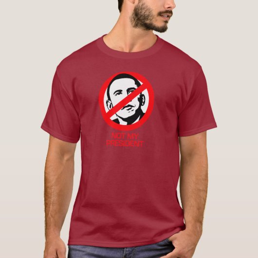Anti-Obama - Niet mijn President T-shirt (Voorkant)