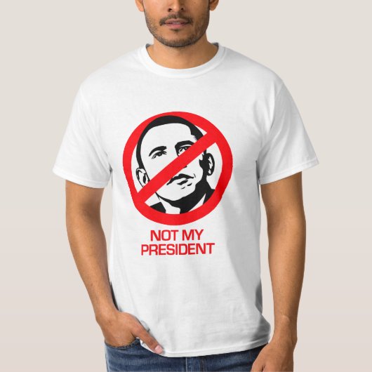Anti-Obama - Niet mijn President T-shirt (Voorkant)