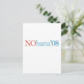 ANTI-OBAMA / NOBAMA '08 BRIEFKAART (Staand voorkant)